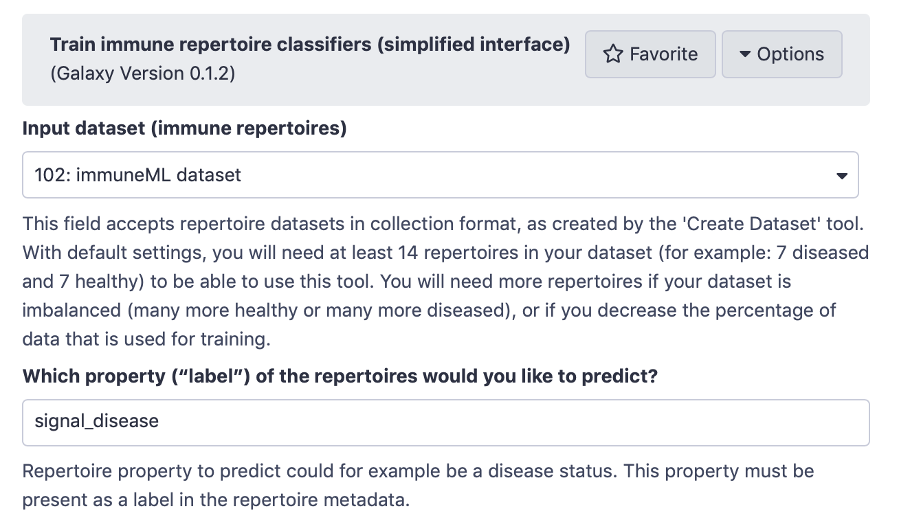 select dataset and label