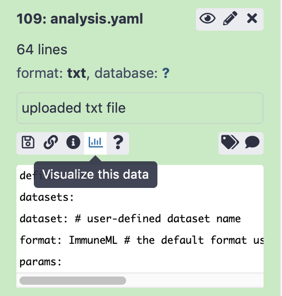 visualize this data button